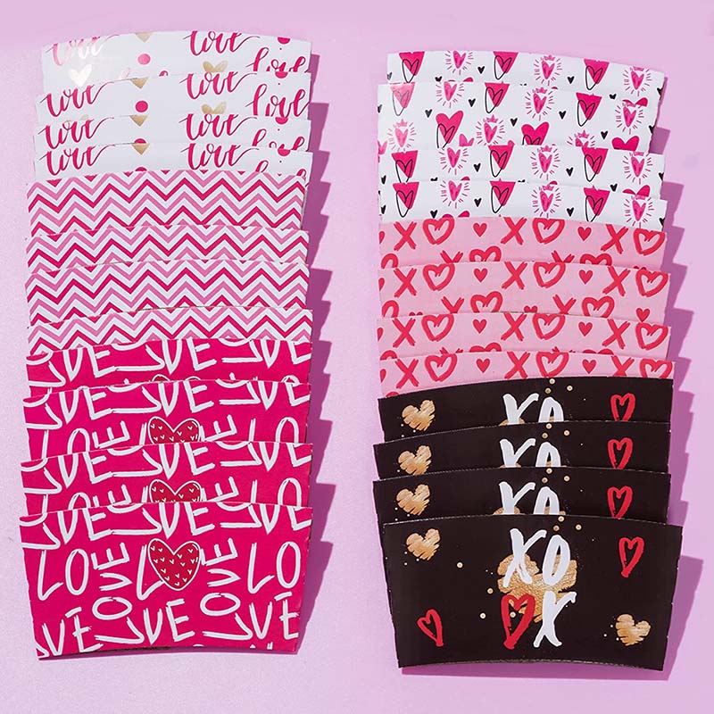 Uchampak - Disposable custom printed craft embossed stamped paper coffee cup sleeve for paper cup Cup Sleeves2 - Image 7