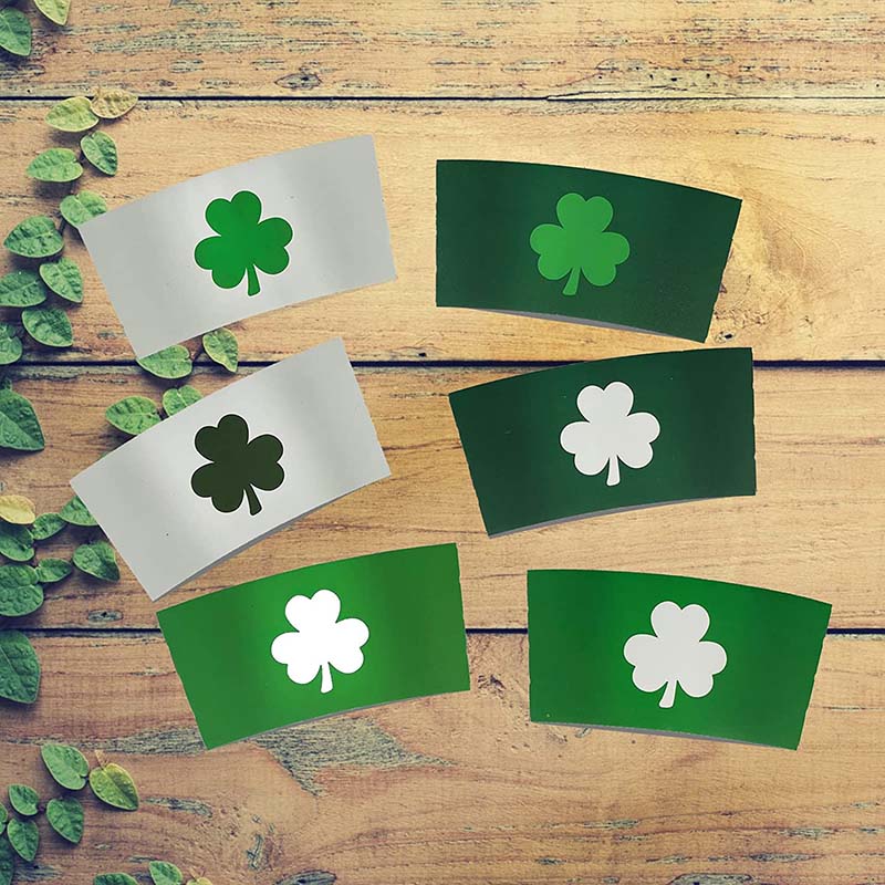 Uchampak- Disposable custom printed craft embossed stamped paper coffee cup sleeve for paper cup Cup Sleeves2 - Image 4