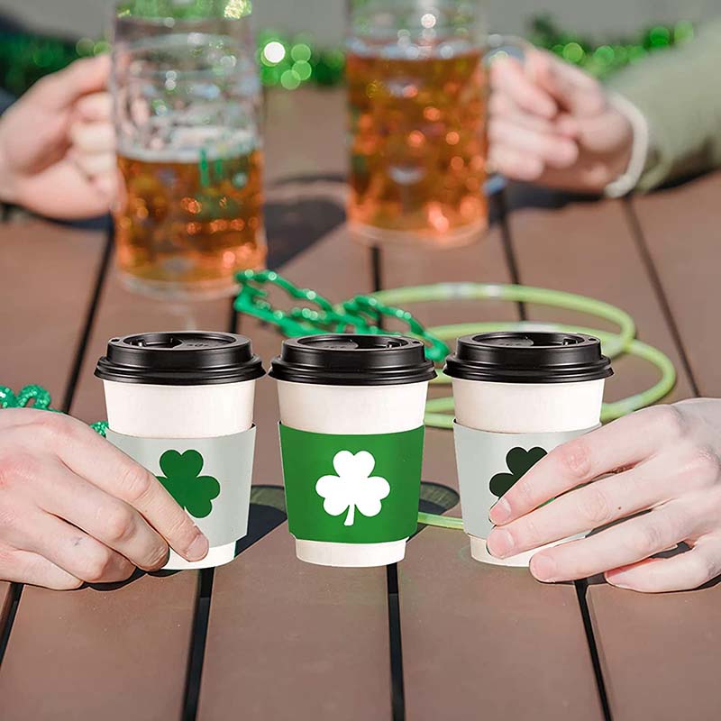 Uchampak- Disposable custom printed craft embossed stamped paper coffee cup sleeve for paper cup Cup Sleeves2 - Image 5