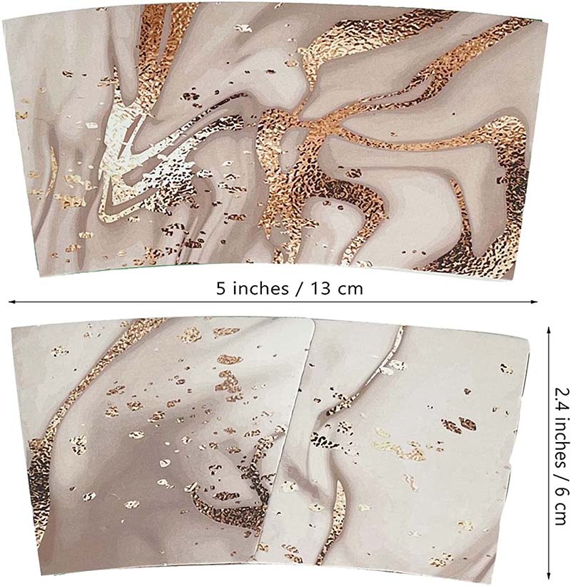 Uchampak- Disposable custom printed craft embossed stamped paper coffee cup sleeve for paper cup Cup Sleeves2 - Image 6