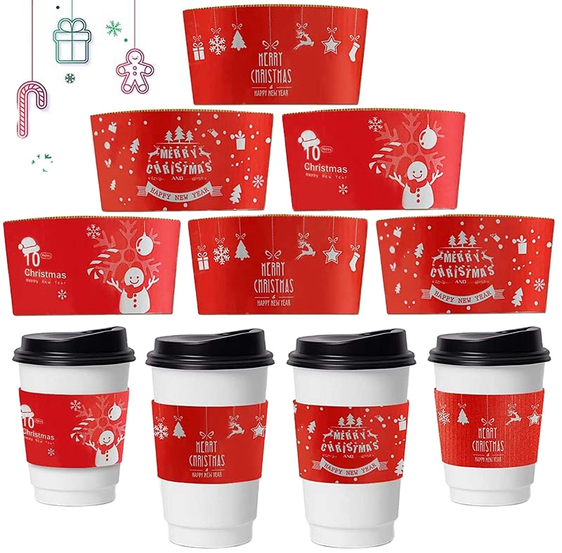 Uchampak- For Hot and Cold Drinks Paper Cup Sleeve Customized Color coffee sleeves Cup Sleeve Corrugated Cup Sleeves - Image 4