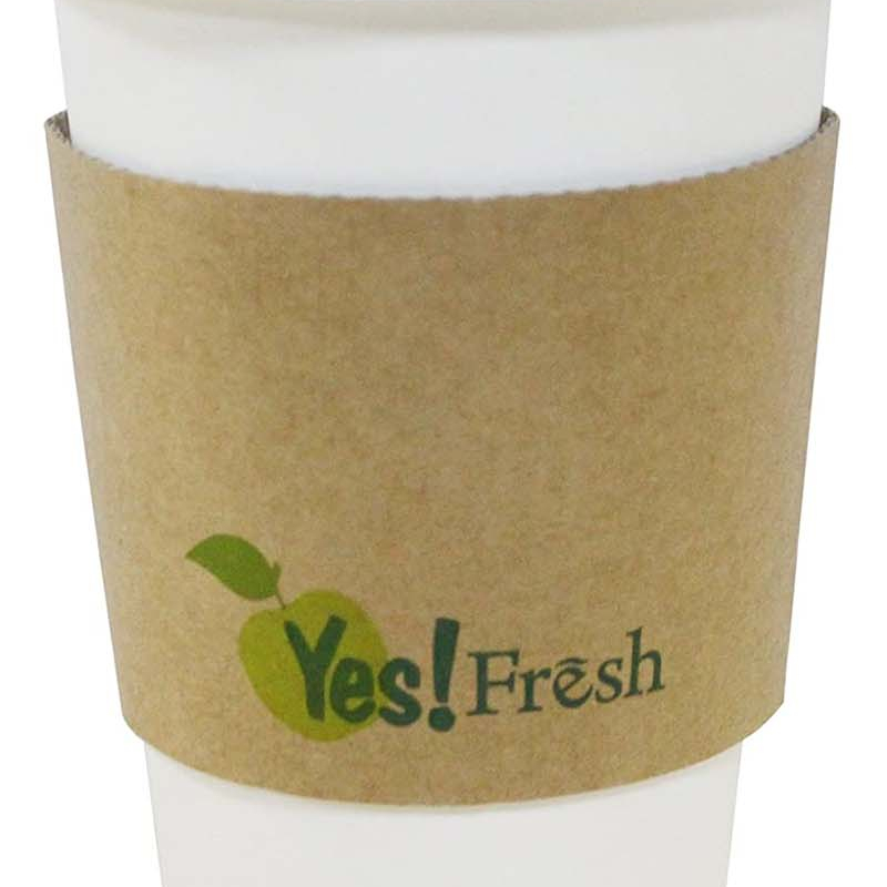 Uchampak- Ripple Wall Paper Coffee Cup Sleeves Custom Logo Printed Disposable Cup Sleeves