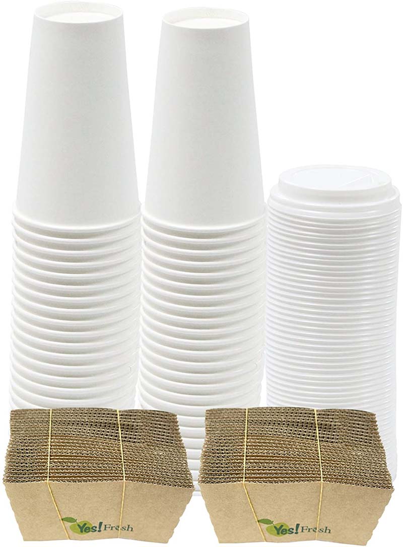 Uchampak- Ripple Wall Paper Coffee Cup Sleeves Custom Logo Printed Disposable Cup Sleeves - Image 3