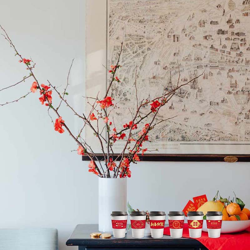 Uchampak - Customized Color coffee sleeves Cup Sleeve Corrugated Paper Cup Sleeve For Hot and Cold Drinks Cup Sleeves - Image 5