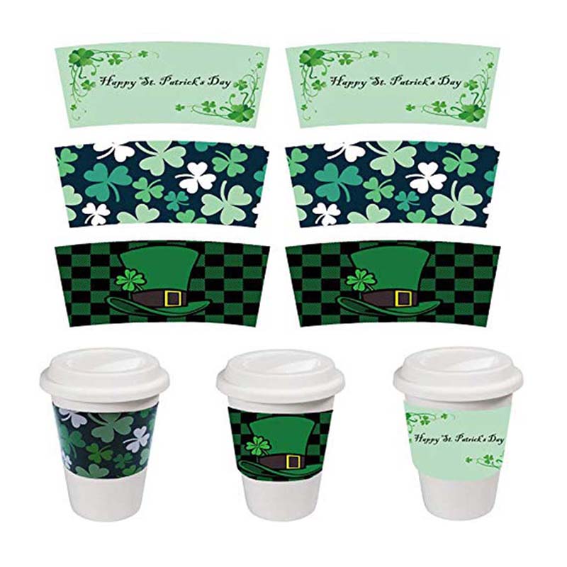 Uchampak- Coffee Sleeves Disposable Corrugated Cup Sleeves Jackets Paper Sleeves Protective Heat Insulation Drinks - Image 3