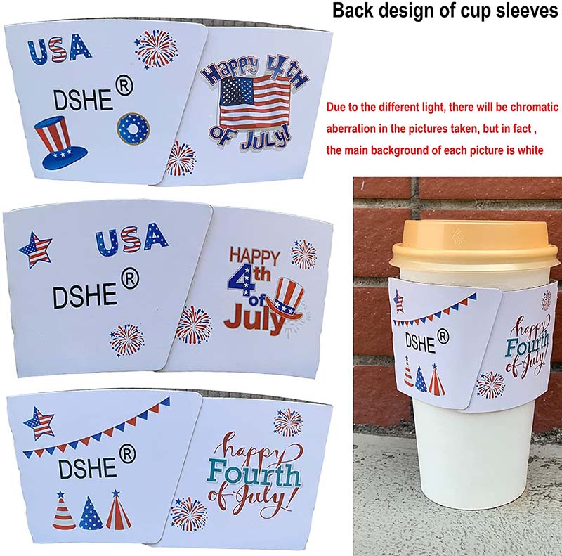 Uchampak- Coffee Sleeves Disposable Corrugated Cup Sleeves Jackets Paper Sleeves Protective Heat Insulation Drinks - Image 7