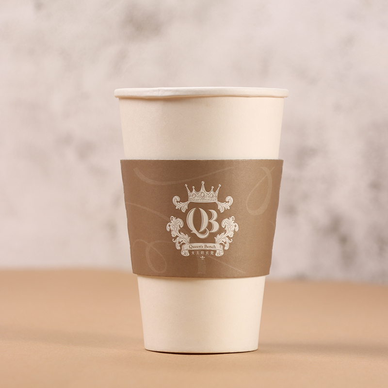 Uchampak- Cup Jackets Holder Kraft Paper Sleeves Protective Heat Insulation Drinks Insulated Disposable Cup Sleeves - Image 7