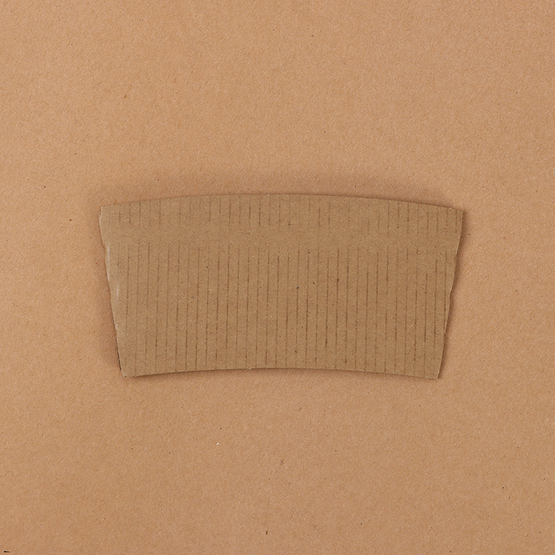 Uchampak- Kraft Paper Sleeves Protective Heat Insulation Drinks Coffee Sleeves Disposable Corrugated Cup Sleeves Jackets - Image 6