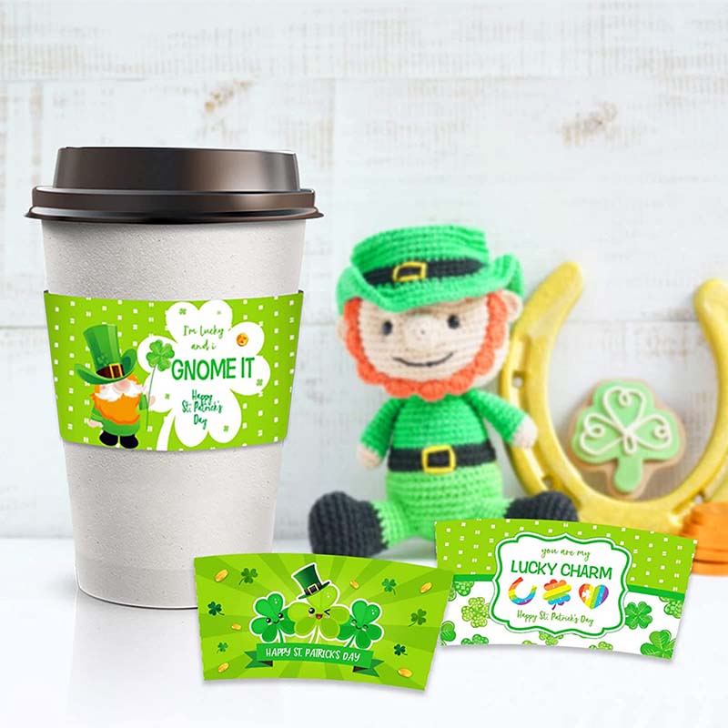 Uchampak- Paper Cup Sleeve Packaging Customized Disposable Coffee Tea Anti-scalding Corrugated Cup Sleeves - Image 4