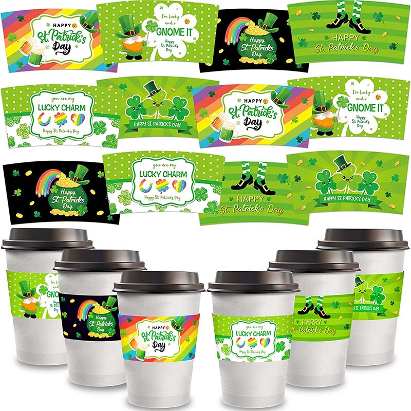 Uchampak- Paper Cup Sleeve Packaging Customized Disposable Coffee Tea Anti-scalding Corrugated Cup Sleeves - Image 7