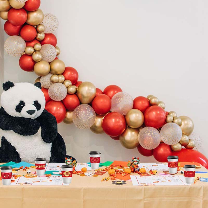 Uchampak- Disposable Triple layers Paper Cup Sleeves Custom Design Match 8oz, 10oz,12oz,16oz Paper Cups Cup Sleeves - Image 4