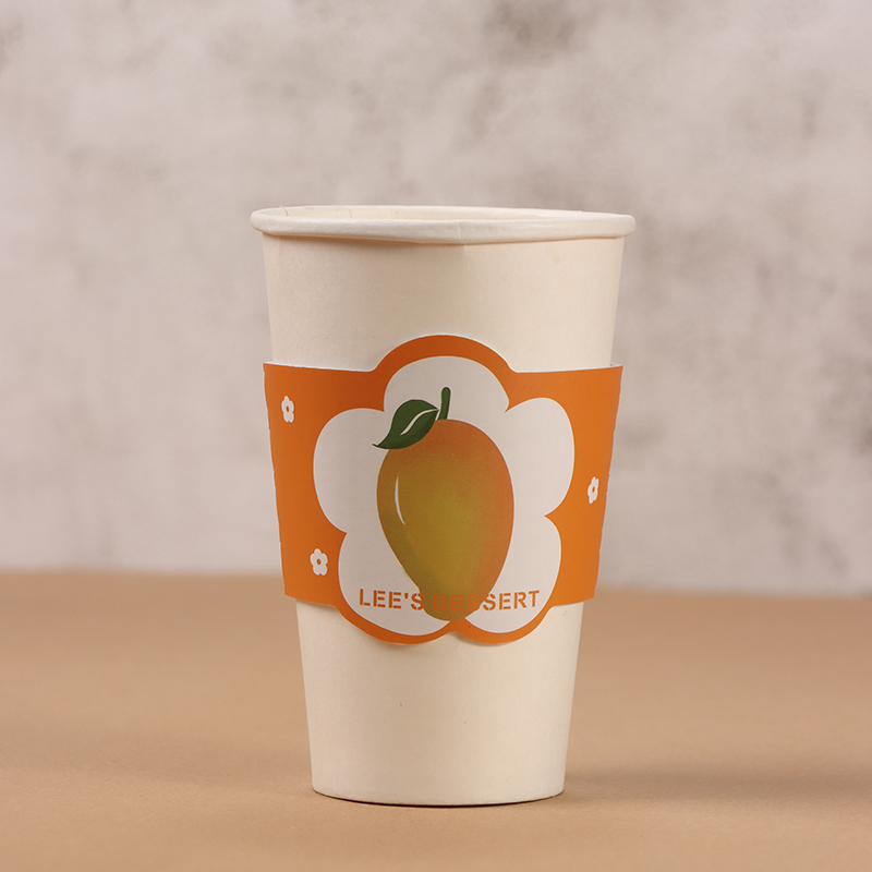 Uchampak - Cheap factory sell White Cardboard Paper Cup Cover Coffee Cup Jacket Hot Drink Cup Sleeves Cup Sleeves - Image 6
