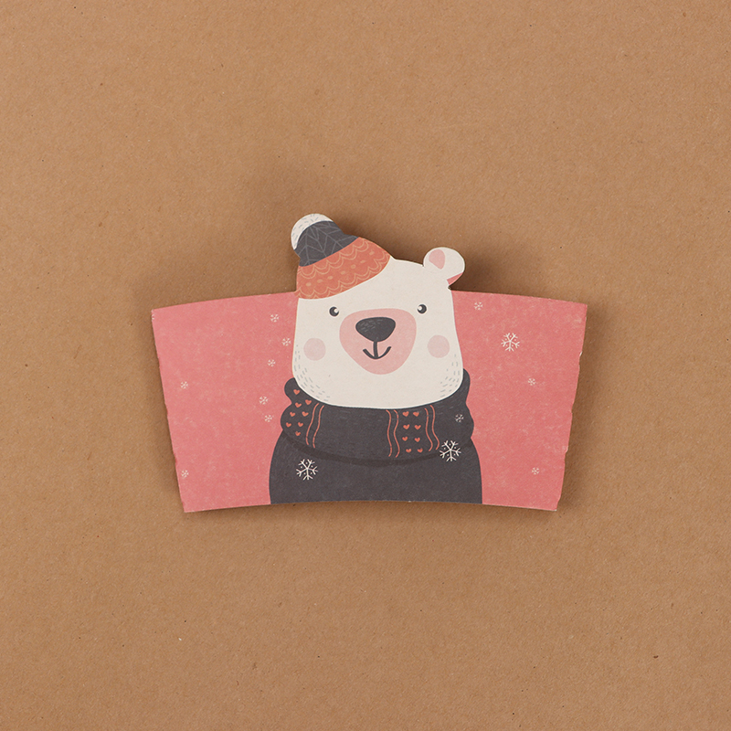 Uchampak- Fashion Corrugated Paper Cup Cover Coffee Cup Jacket Hot Drink Cup Sleeves Custom Logo Accept Cup Sleeves - Image 4