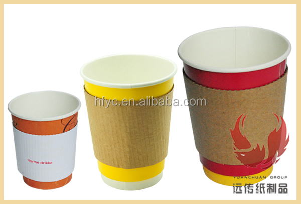 Uchampak- Disposable Fashion Corrugated Paper Coffee Cup Jacket Hot Drink Cup Sleeves Custom Logo Accept Cup Sleeves - Image 6