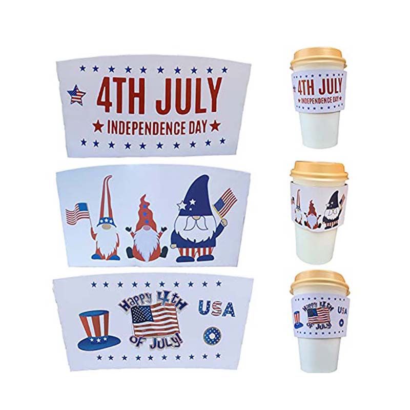Uchampak- Biodegradable Special Cutting Heat-resistant Coffee Cup Jacket Hot Drink Cup Sleeves Cup Sleeves - Image 4