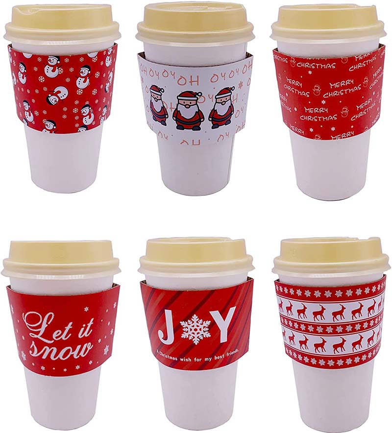 Uchampak- Biodegradable Special Cutting Heat-resistant Coffee Cup Jacket Hot Drink Cup Sleeves Cup Sleeves - Image 6