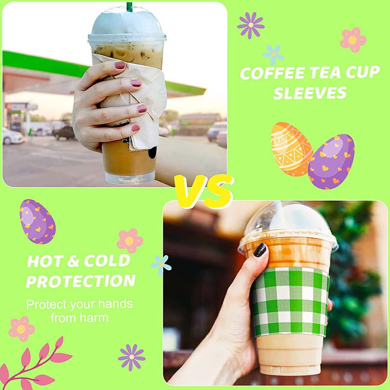 Uchampak- The coffee sleeve has a three-layer and ripples inside to prevent the sleeve from slipping off Cup Sleeves - Image 4