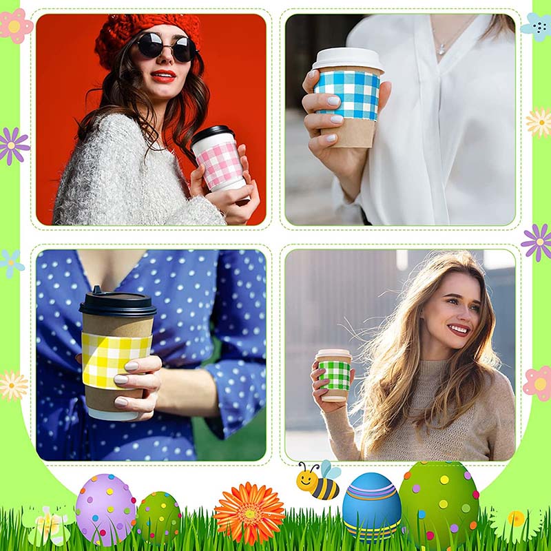 Uchampak- The coffee sleeve has a three-layer and ripples inside to prevent the sleeve from slipping off Cup Sleeves - Image 7