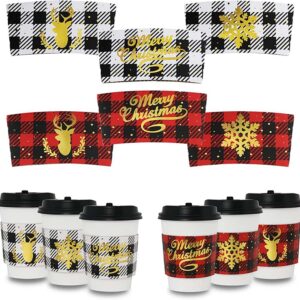 Uchampak-  custom logo flexo printing coffee tea juice paper cup sleeves Protective Hot and Cold Insulator Cup Sleeves