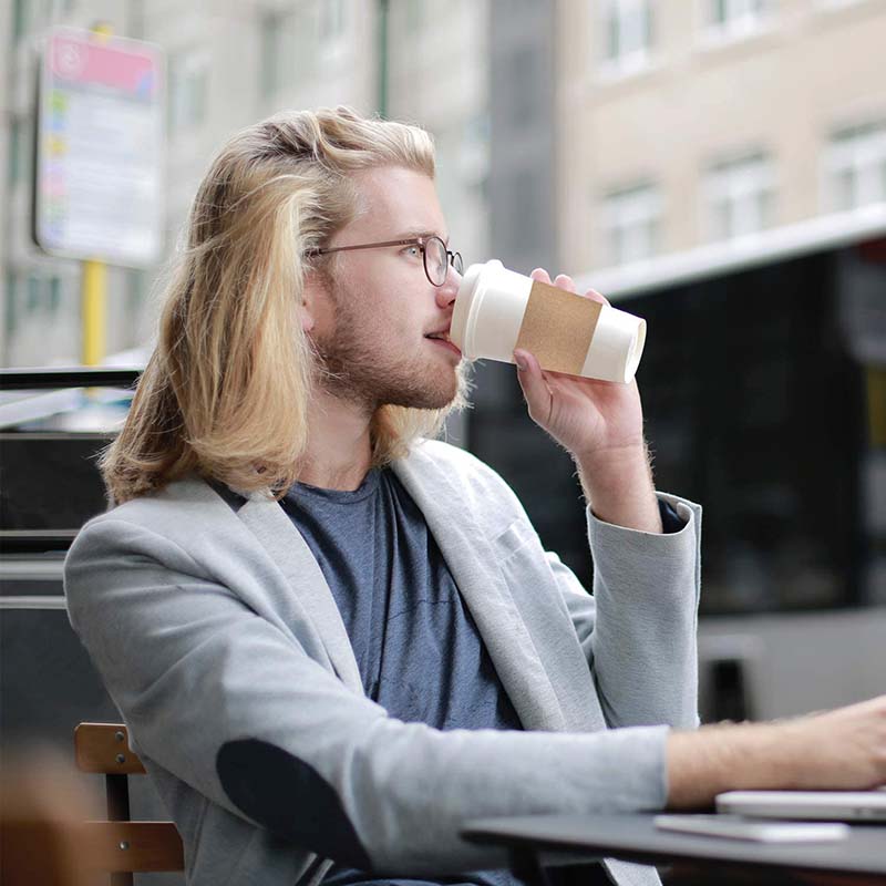 Uchampak-Hot and Cold Insulator Cheap price paper cup sleeves Custom logo Flexo and Offset printing Cup Sleeves - Image 4