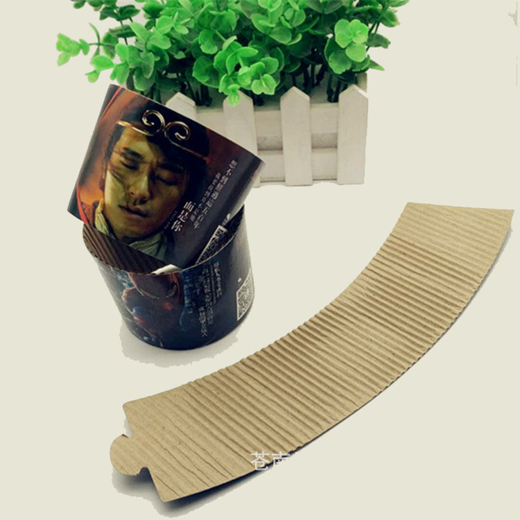 Uchampak- Disposable Corrugated Paper Cardboard 8oz Cup Jacket Cover Sleeves Protective Insulator Cup Sleeves