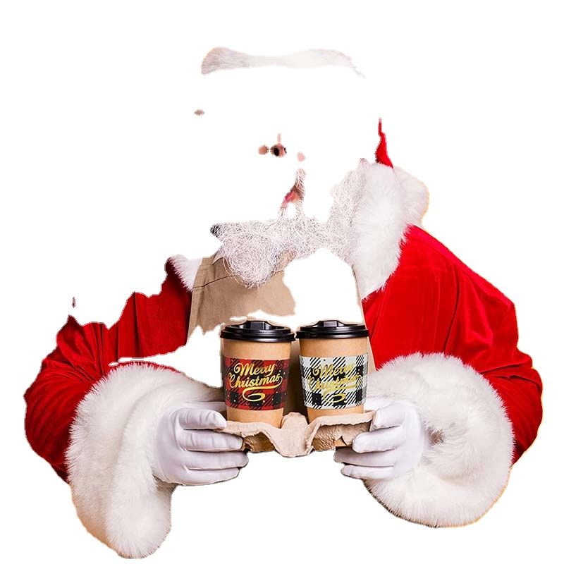 Uchampak- Corrugated For Hot and Cold Drinks Paper Cup Sleeve and Pattern Anti-scalding Cup Sleeve Reusable Cup Sleeves