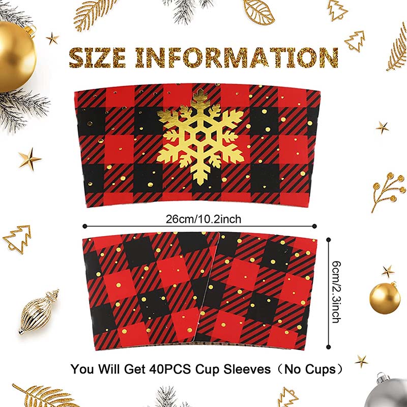 Uchampak- Corrugated For Hot and Cold Drinks Paper Cup Sleeve and Pattern Anti-scalding Cup Sleeve Reusable Cup Sleeves - Image 3