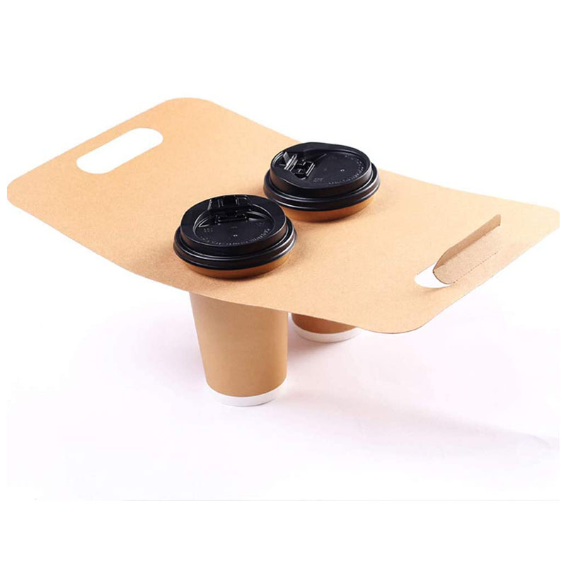 Uchampak - Biodegradable and Compostable Cup Holder Durable Drink Carrier for Food Delivery Service Cup Holders