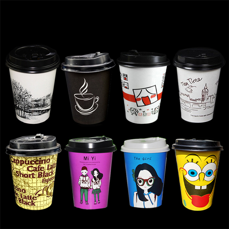 Uchampak - ripple double single wall disposable coffee paper cup Single wall cup - Image 5