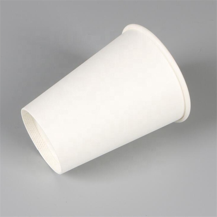 Uchampak- Plain white paper coffee cup with lid Single wall cup - Image 3