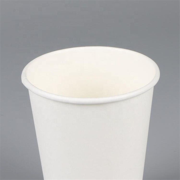 Uchampak- Plain white paper coffee cup with lid Single wall cup - Image 4