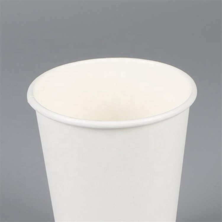 Uchampak- Plain white paper coffee cup with lid Single wall cup - Image 5