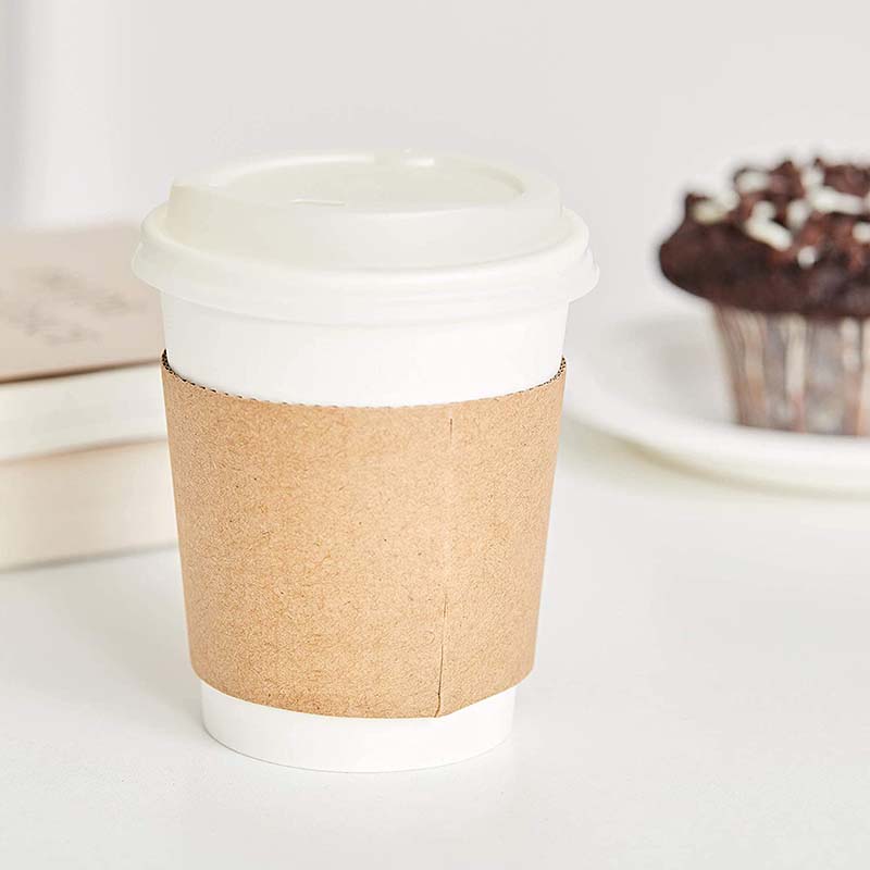 Uchampak - Coffee Cups To Go Coffee Cup Large Travel Cups Hold With Hot and Cold Drinks Plain paper Single wall cup - Image 4