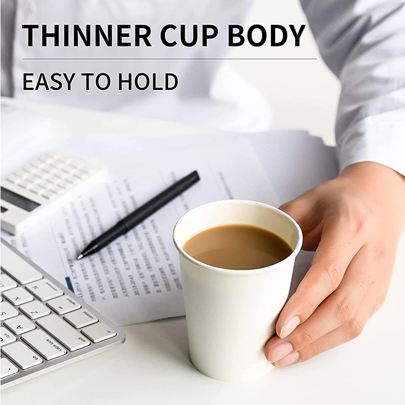 Uchampak- Hot Coffee Paper Cup Disposable Double Wall Stamping Custom Logo 8oz 12oz Time Packaging Single wall cup1 - Image 4