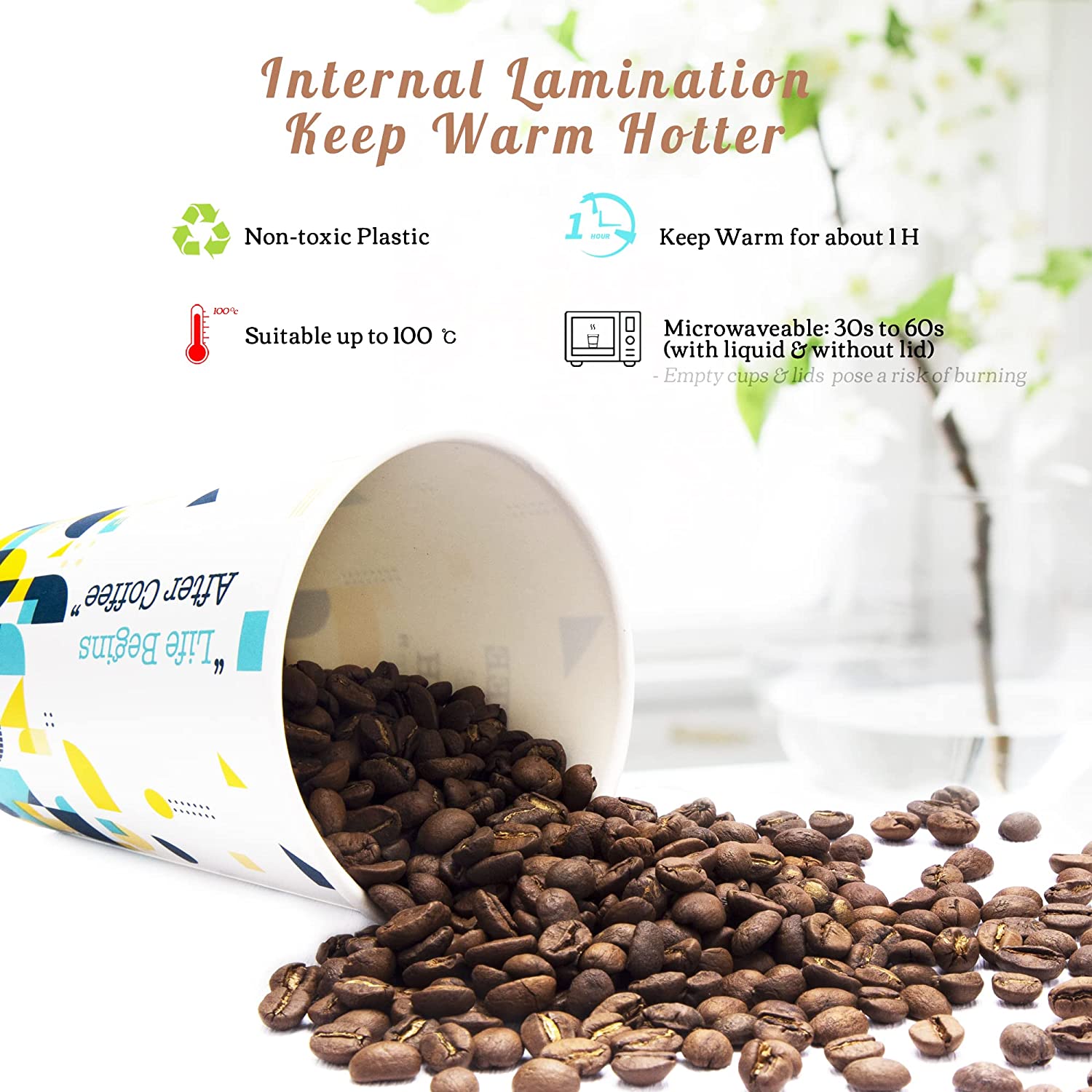 Uchampak - Kraft Paper Hot Coffee Cups All 4oz 8oz 10oz 12oz 16oz 20oz Paper cups printed paper cups Single wall cup1 - Image 6