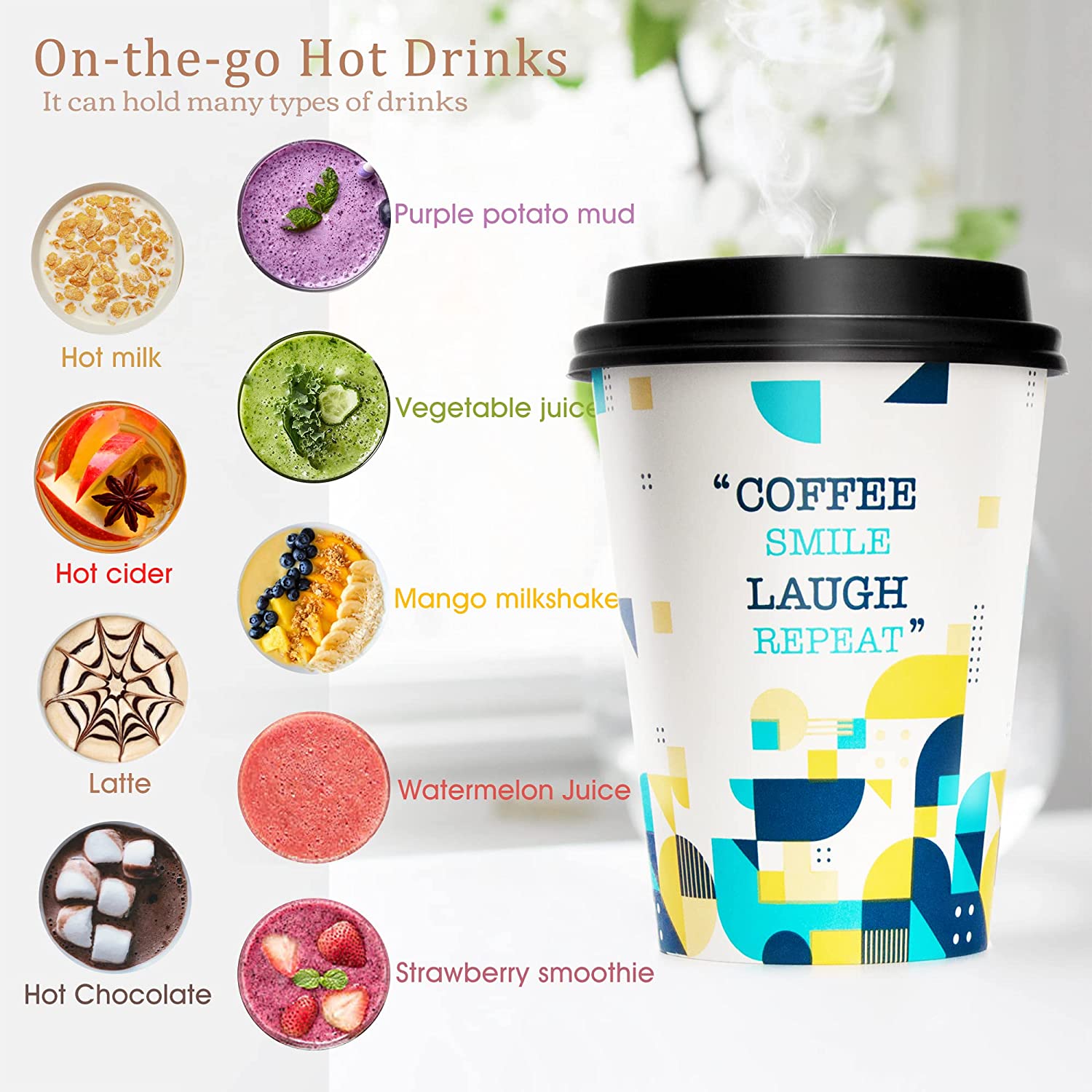 Uchampak - Kraft Paper Hot Coffee Cups All 4oz 8oz 10oz 12oz 16oz 20oz Paper cups printed paper cups Single wall cup1 - Image 7