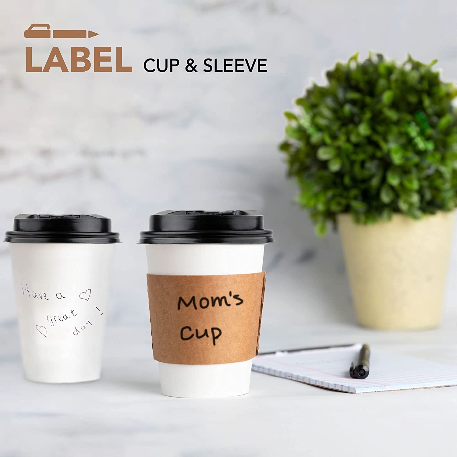 Uchampak- Hot Coffee Paper Cup Disposable Double Wall All 8oz 12oz 16oz 20oz to go cups White paper cups Single wall cup - Image 6