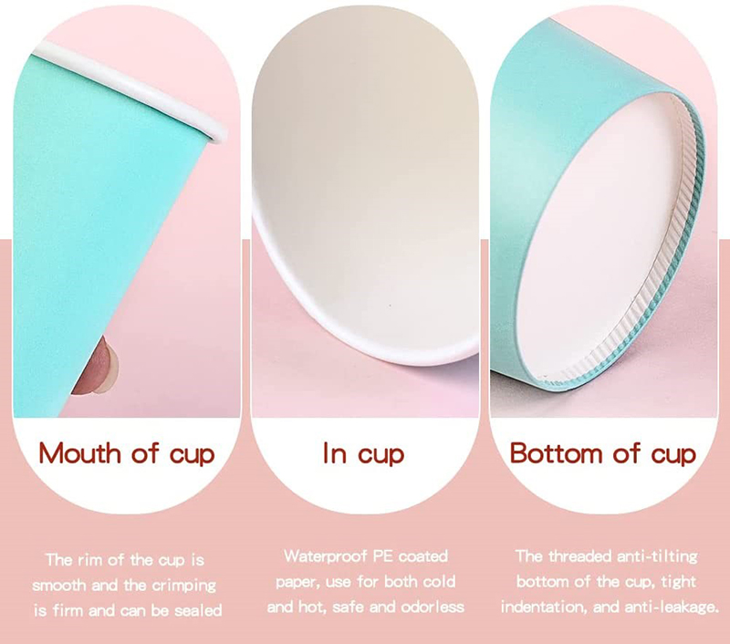 Uchampak - Disposable paper cup, small paper cups for bathroom Disposable Tableware Single wall cup4 - Image 4