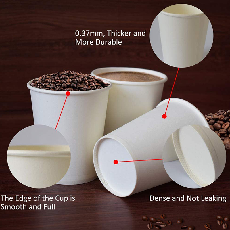 Uchampak- Hot Coffee Paper Cup Disposable Double Wall Custom Logo All 4oz 8oz 12oz Single wall cup - Image 5
