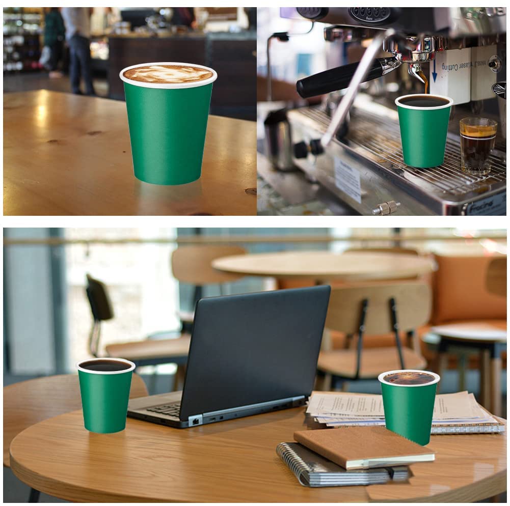 Uchampak- Hot Coffee Paper Cup Disposable Double Wall Gold Foil Stamping Custom Logo 8oz 12oz Single wall cup - Image 5