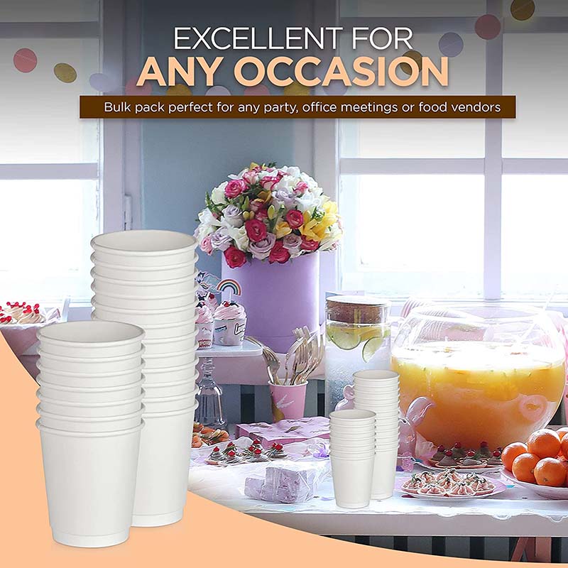 Uchampak- Hot Coffee Paper Cup Disposable Double Wall Gold Foil Stamping Custom Logo8oz 12oz Single wall cup - Image 7