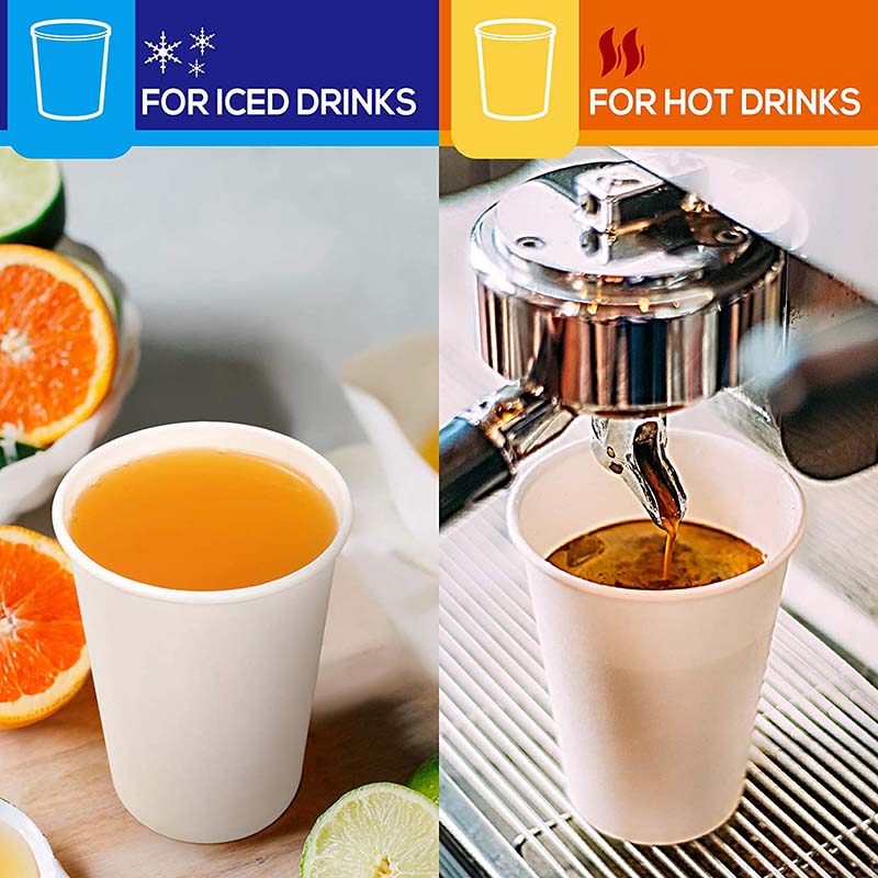 Uchampak- Hot Coffee Paper Cup Disposable Double Wall Custom Logo 8oz 12oz Style Time Packaging Single wall cup - Image 6