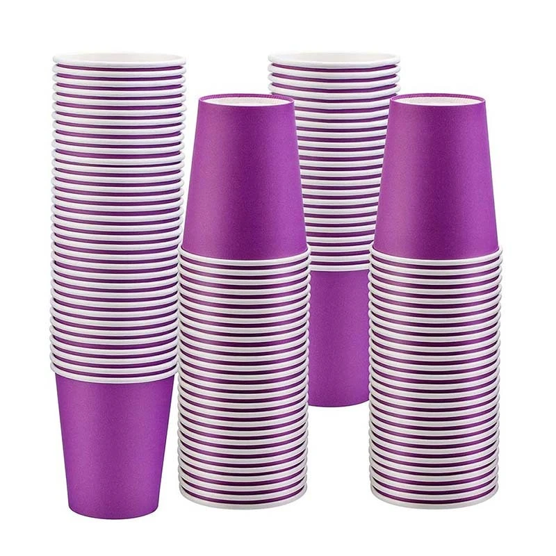 Uchampak- Paper disposable cups hot cold beverage cups for water juice coffee for drinking or coffee Single wall cup