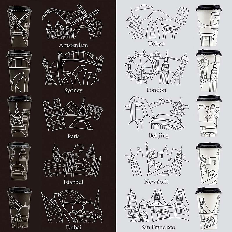 Uchampak- Hot Coffee Paper Cup Disposable Double Wall All 8oz 12oz 16oz 20oz to go cups Printing cups Single wall cup - Image 4