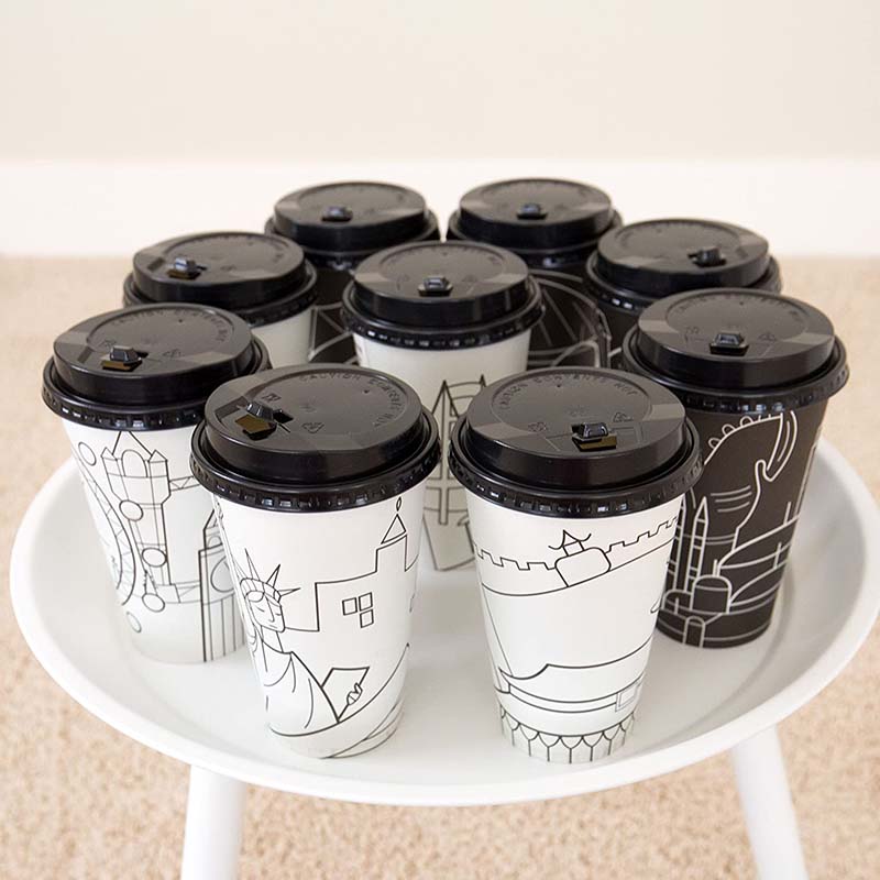 Uchampak- Hot Coffee Paper Cup Disposable Double Wall All 8oz 12oz 16oz 20oz to go cups Printing cups Single wall cup - Image 5