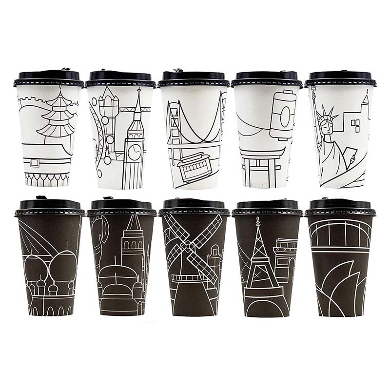 Uchampak- Hot Coffee Paper Cup Disposable Double Wall All 8oz 12oz 16oz 20oz to go cups Printing cups Single wall cup - Image 7