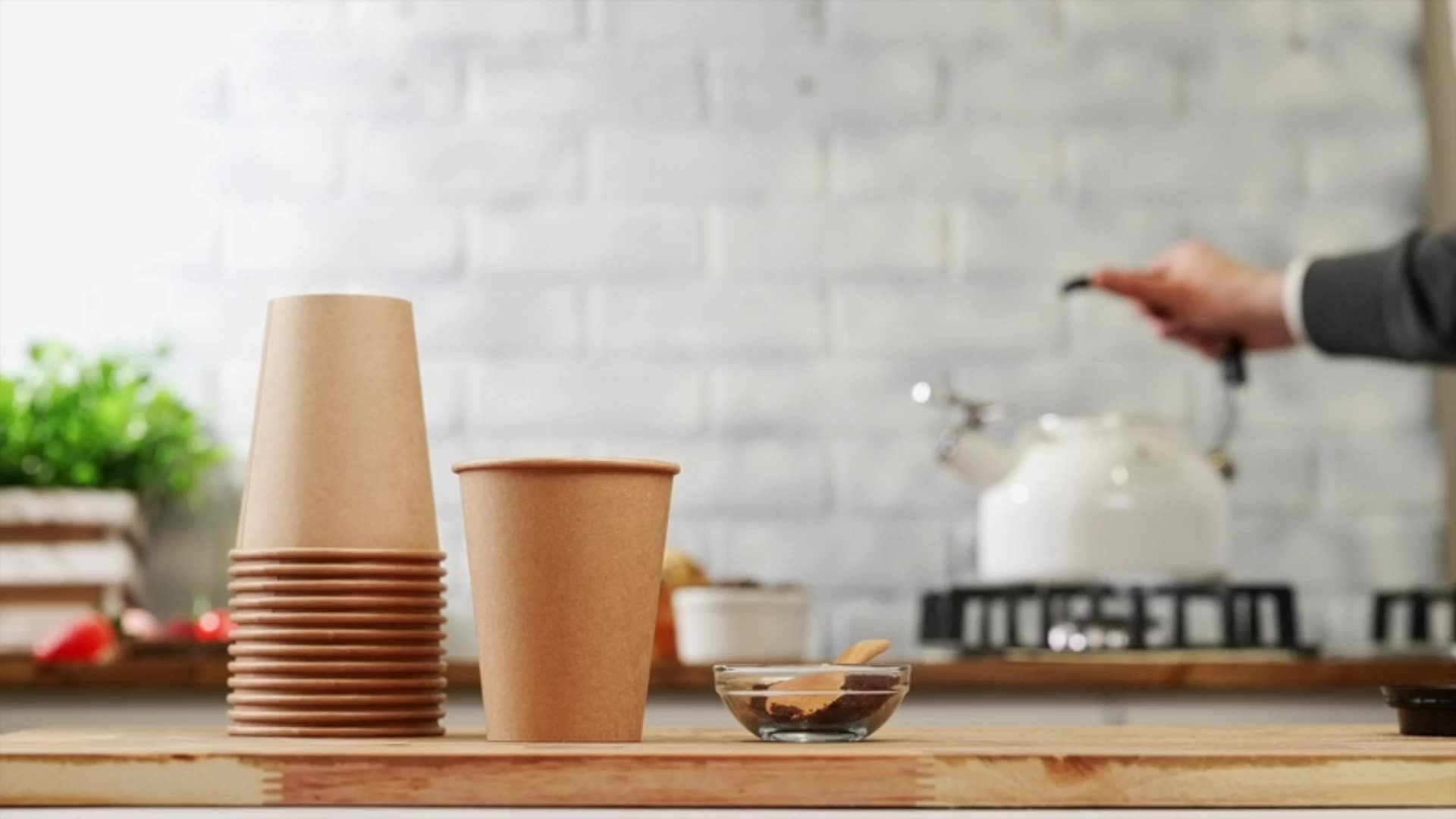 Uchampak - Kraft Paper Hot Coffee Cups All 4oz 8oz 10oz 12oz 16oz 20oz Paper cups printed paper cups Single wall cup