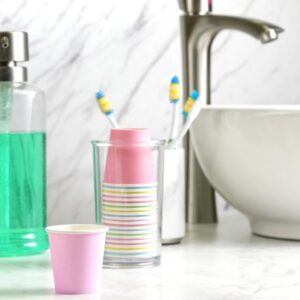 Uchampak- Paper Cups, Mouthwash Cups, Disposable Bathroom Cups for Party, Picnic Single wall cup
