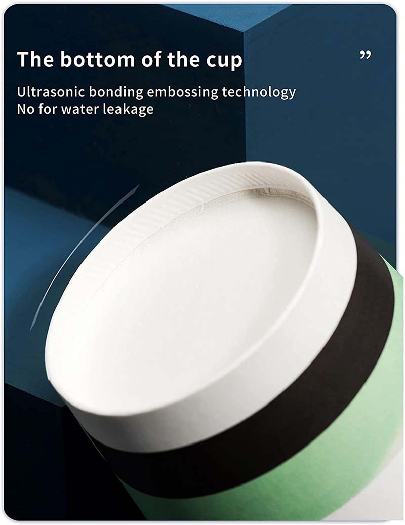 Uchampak- Paper Coffee Cups Disposable Paper Coffee Cup with Lids Hot/Cold Beverage Cup for Water Single wall cup - Image 6