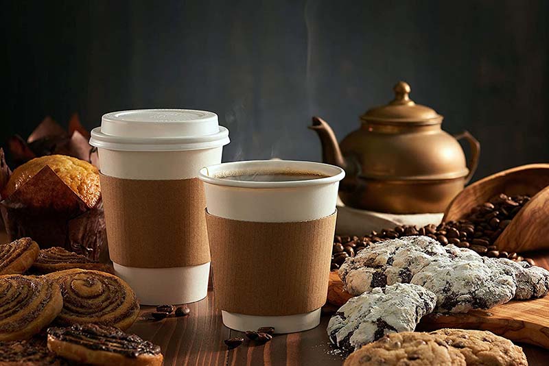 Uchampak- Paper cup Custom Logo Square Paper Container Square Paper Bowl Green Gold Dark Wall Food Single wall cup - Image 7